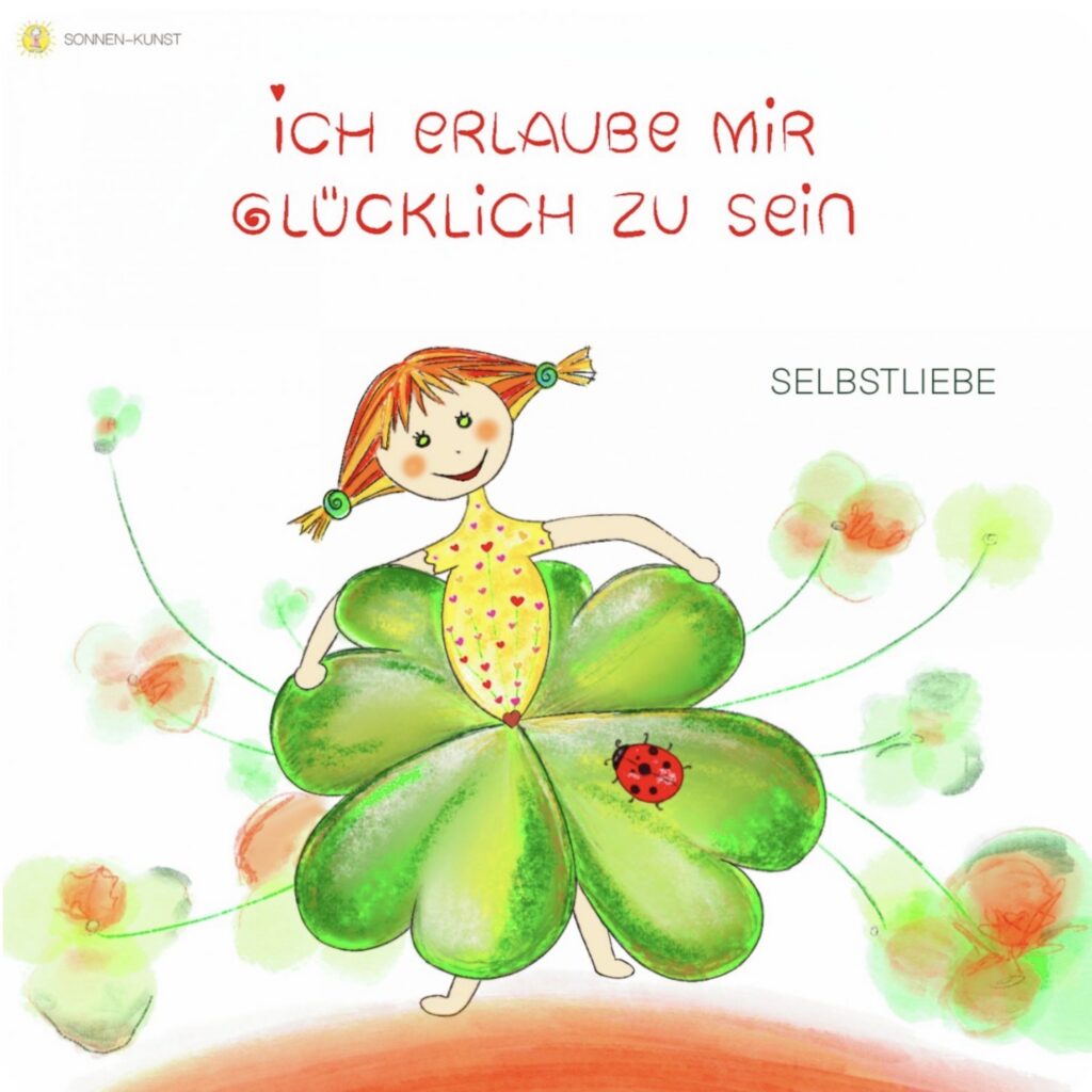 Gemaltes Bild zur Erlaubnis „Ich erlaube mir, glücklich zu sein“ aus der Biografiearbeit