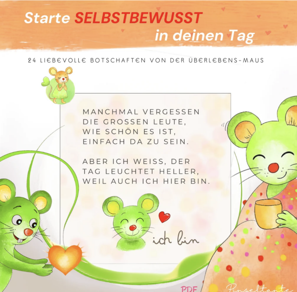 SELBSTBEWUSST SEIN Kartenset mit stärkenden Botschaften für Kinder und Erwachsene