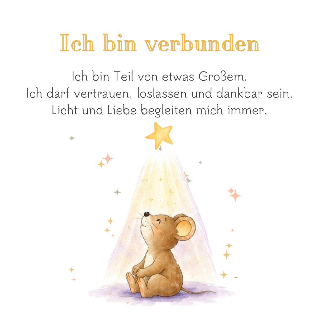 Kleine Maus im Licht – Ich bin verbunden und darf vertrauen