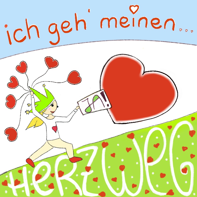 Gemaltes Bild zum Herzensweg und zur inneren Sonne
